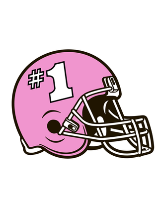 Pink #1 Helmet Waterless Tattoo - Just Peel & Stick!